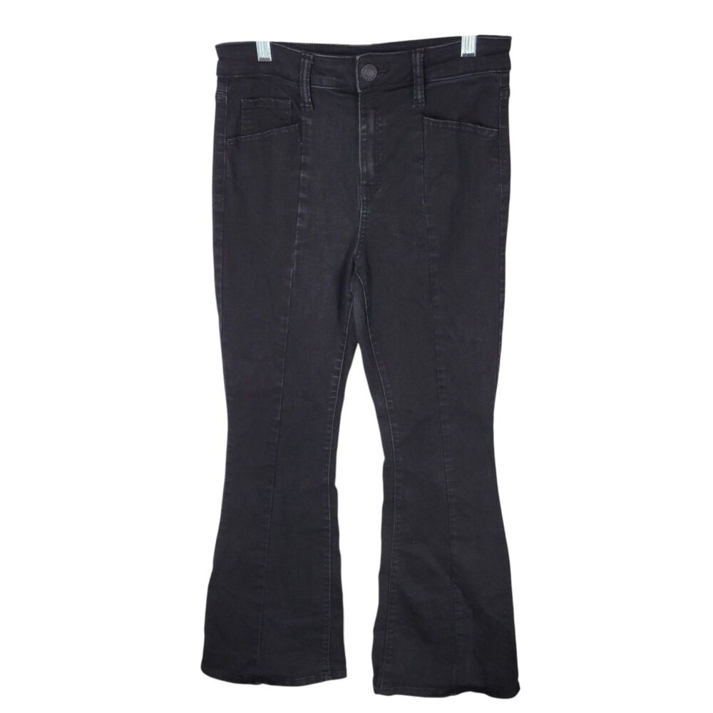 SO Womens Size 11 Black Solid High Rise Flared Jeans